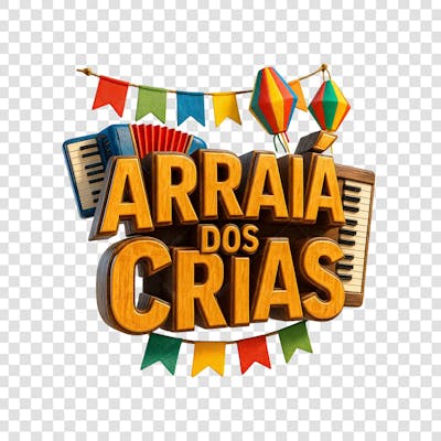 ARRAIÁ DOS CRIAS SELO 3D GERADO POR IA 2