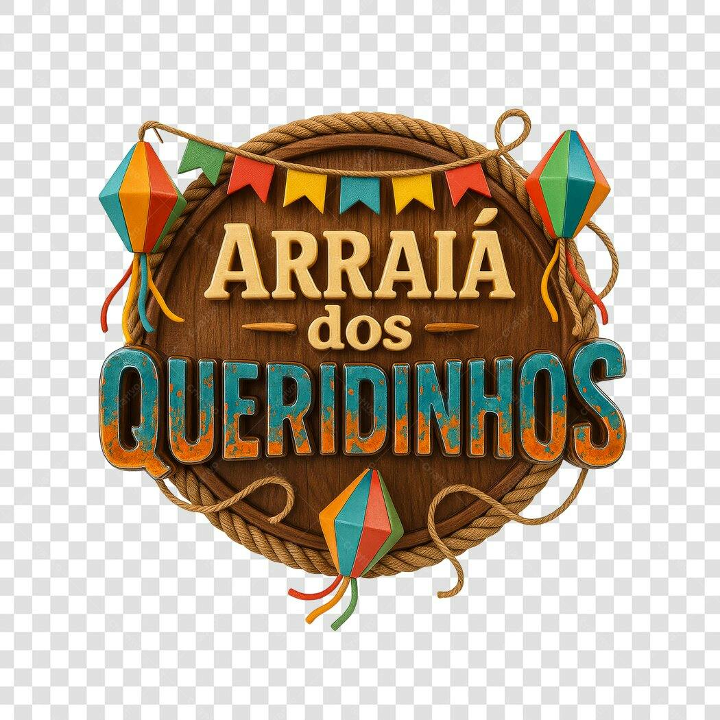 Banner Festa Junina Arraial PNG com fundo transparente