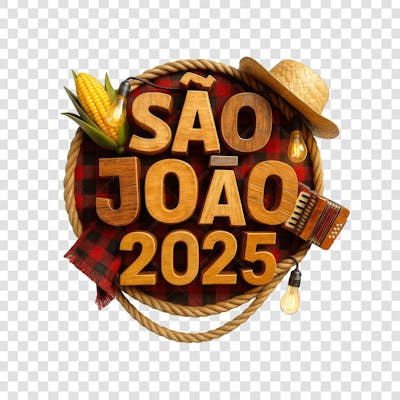 SÃO JOÃO 2025 SELO 3D GERADO POR IA 4