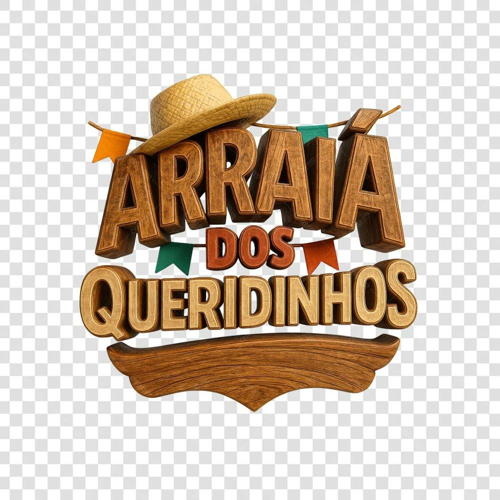 ARRAIÁ DOS QUERIDINHOS SELO 3D GERADO POR IA 2