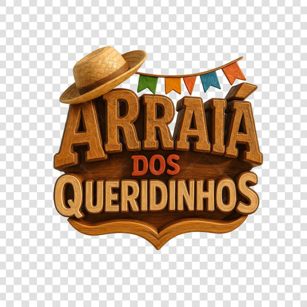 ARRAIÁ DOS QUERIDINHOS SELO 3D GERADO POR IA 4