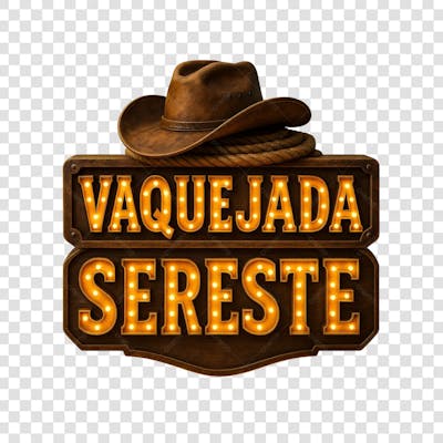 VAQUEJADA SERESTE SELO 3D GERADO POR IA