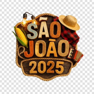 SÃO JOÃO 2025 SELO 3D GERADO POR IA 3