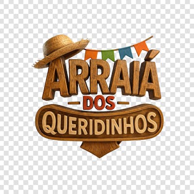 ARRAIÁ DOS QUERIDINHOS SELO 3D GERADO POR IA 1