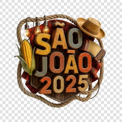 SÃO JOÃO 2025 SELO 3D GERADO POR IA 6
