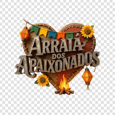 ARRAIÁ DOS APAIXONADOS SELO 3D GERADO POR IA 1
