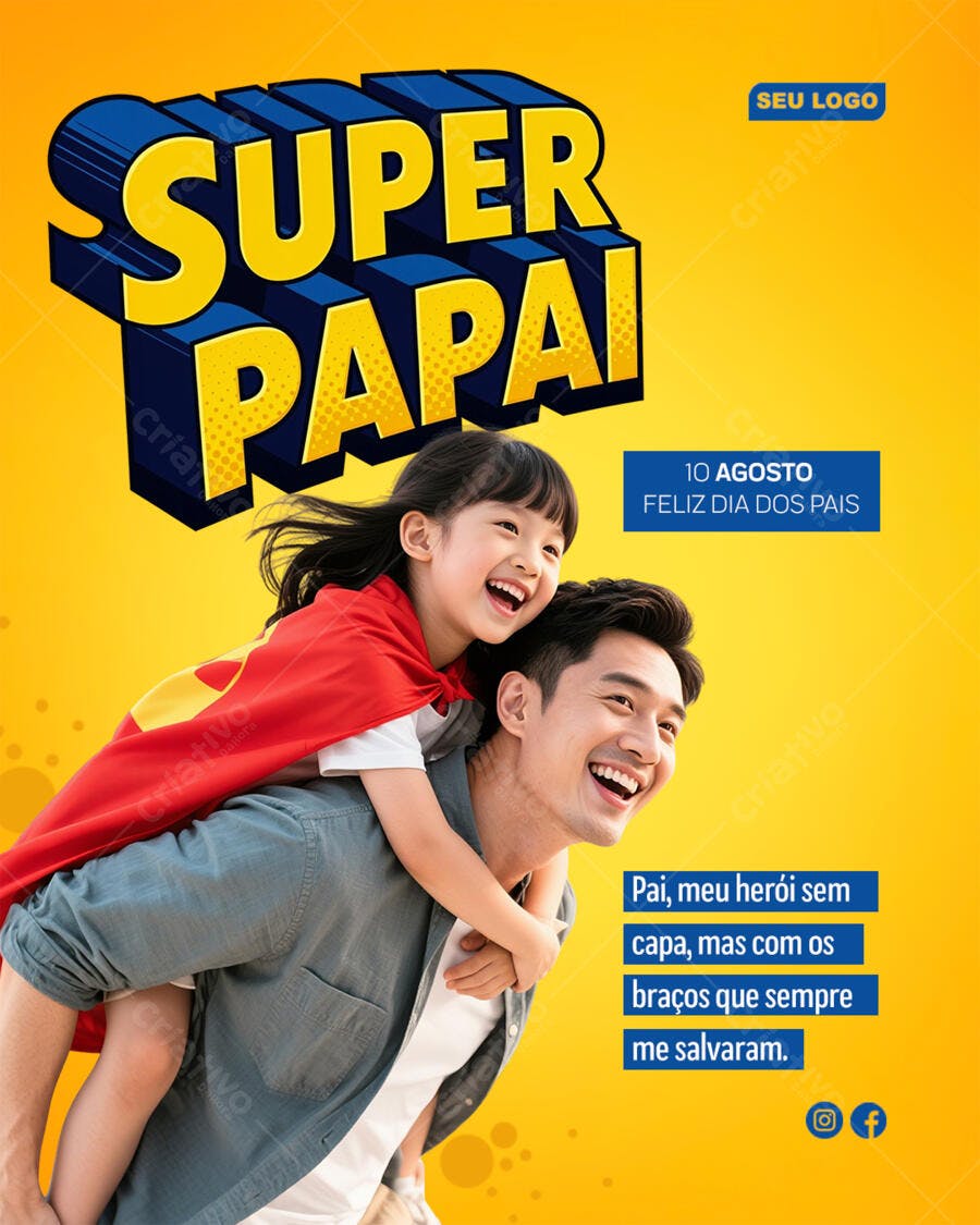 Postagem Dia dos Pais PSD Editável