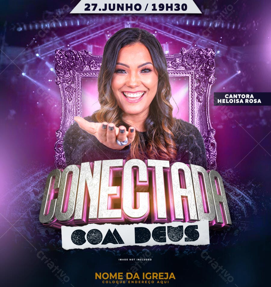 Flyer Evento Gospel PSD Editável