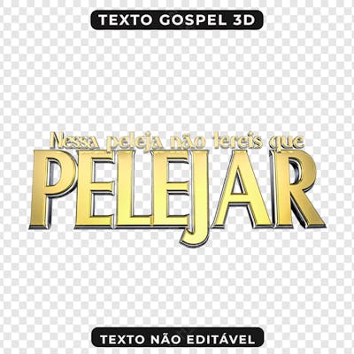 NESTA PELEJA NÃO TEREI PNG 3D