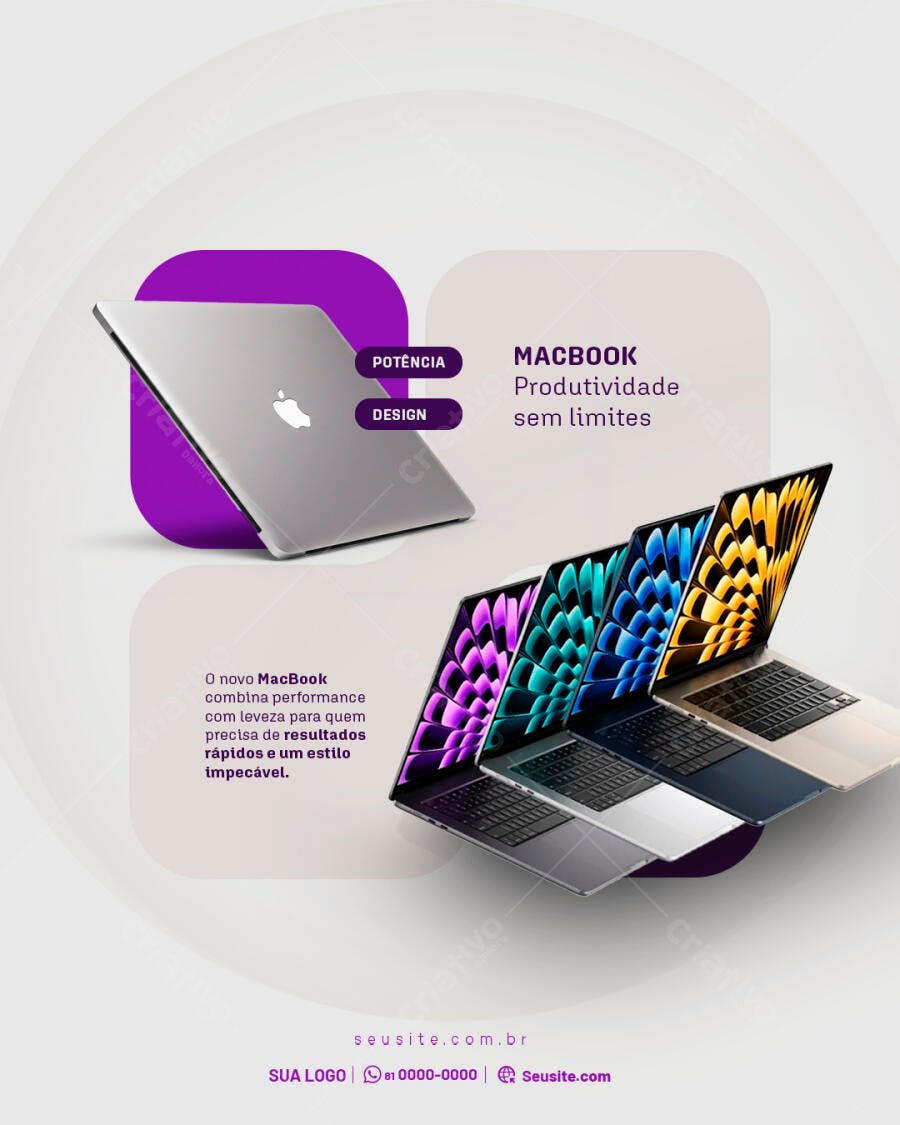 Mockup Notebook Cores Vibrantes PSD Editável