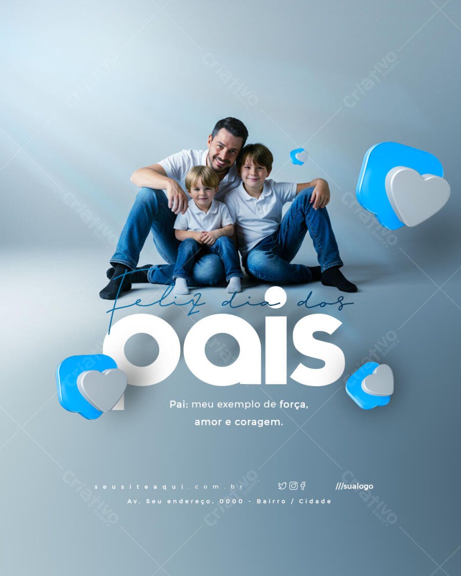 Flyer Dia dos Pais PSD Editável