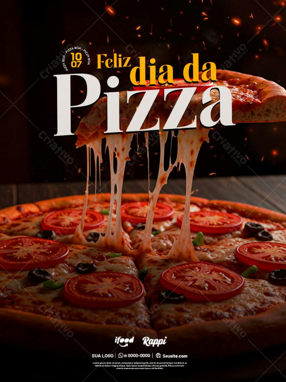 1 DIA DA PIZZA - POST PSD EDITAVEL