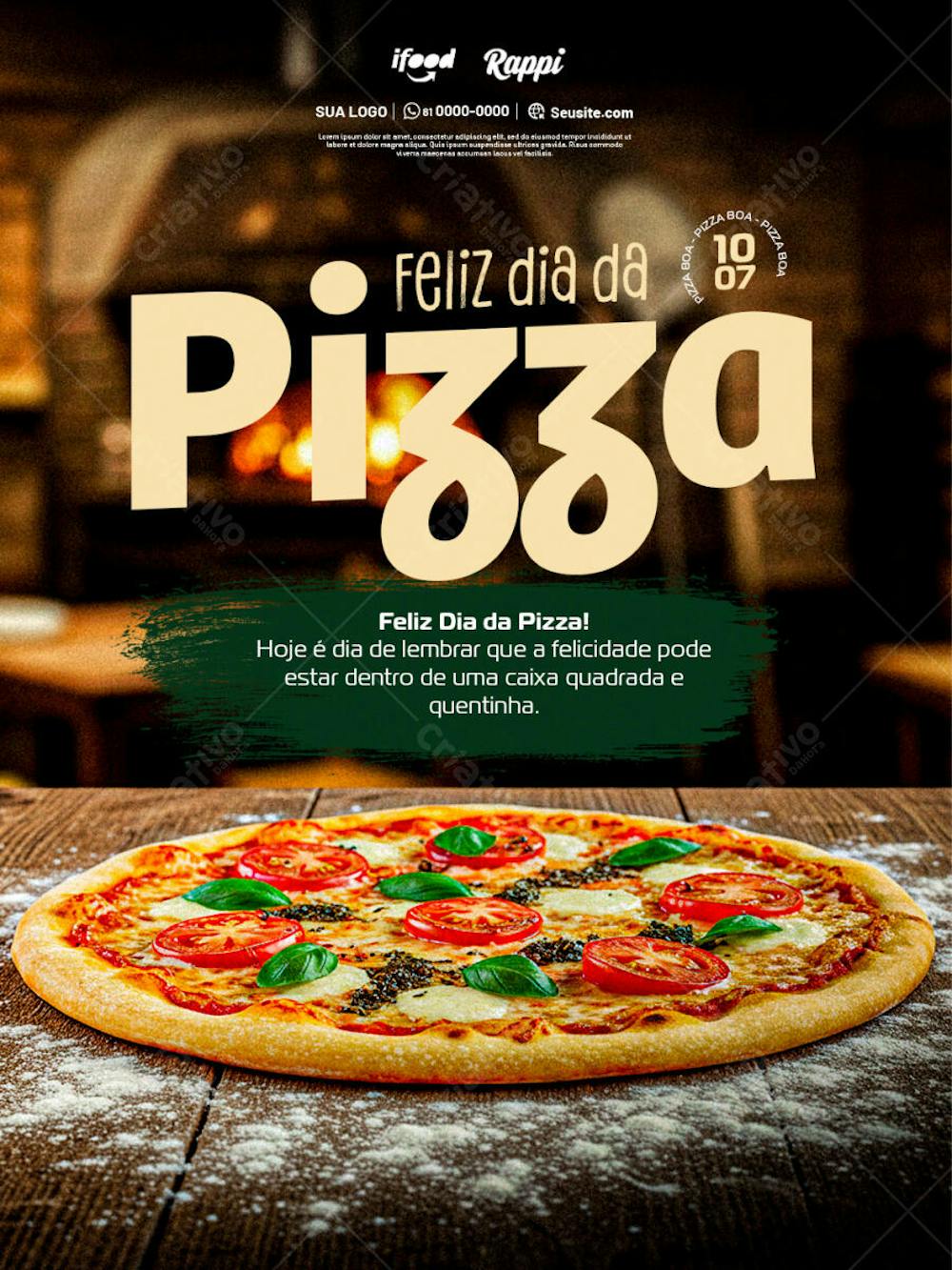 4 DIA DA PIZZA - POST PSD EDITAVEL