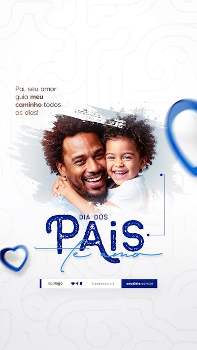 Dia dos Pais Agosto Pai - Flyer Social Media PSD Editável (2)