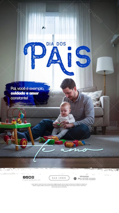 Dia dos Pais Agosto Pai - Flyer Social Media PSD Editável (3)