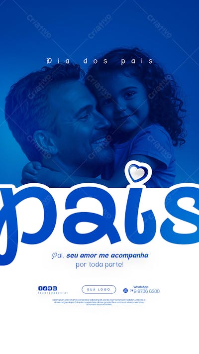 Dia dos Pais Agosto Pai - Flyer Social Media PSD Editável (5)