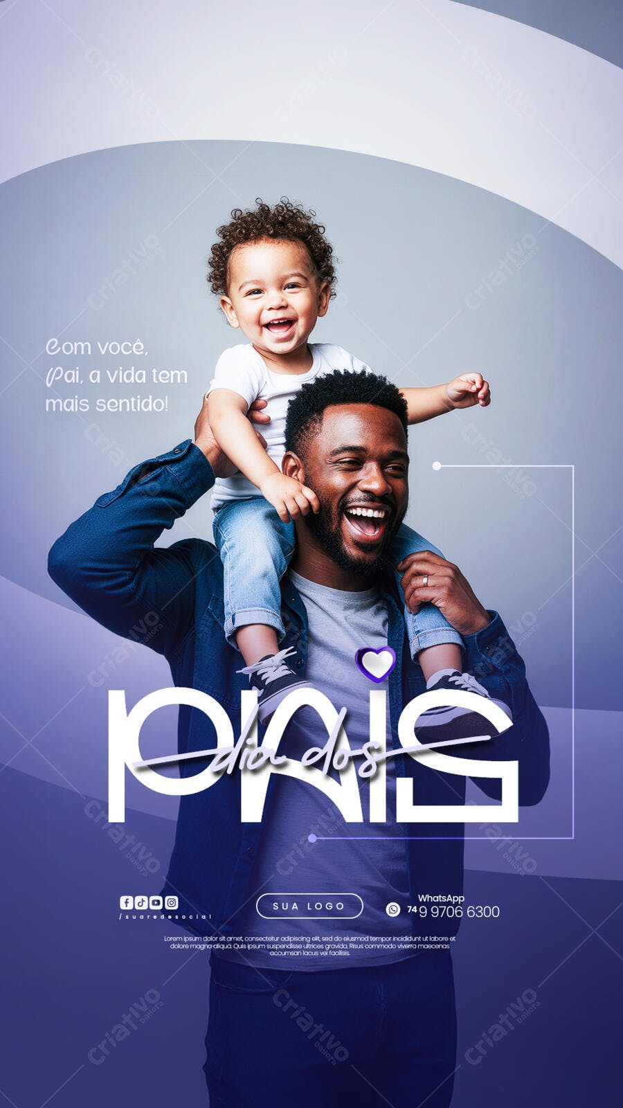 Flyer Dia dos Pais PSD Editável