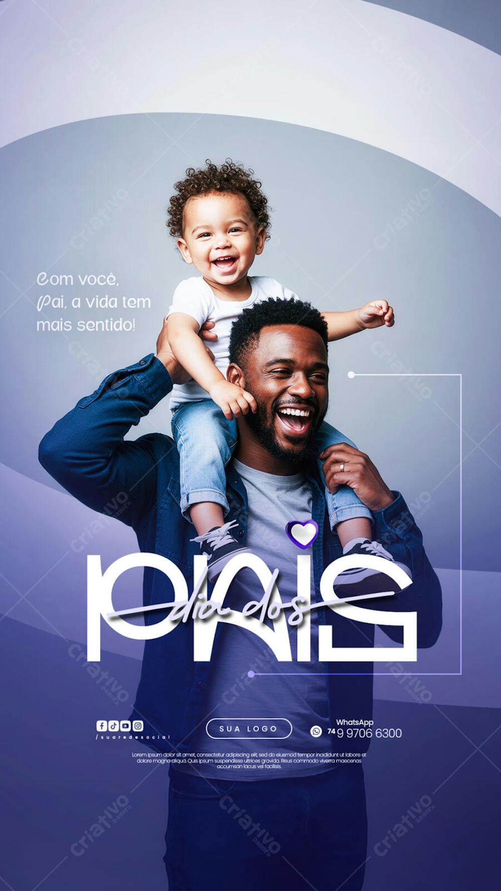 Dia dos Pais Agosto Pai - Flyer Social Media PSD Editável (9)