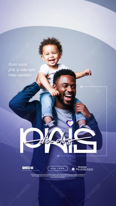 Dia dos Pais Agosto Pai - Flyer Social Media PSD Editável (9)