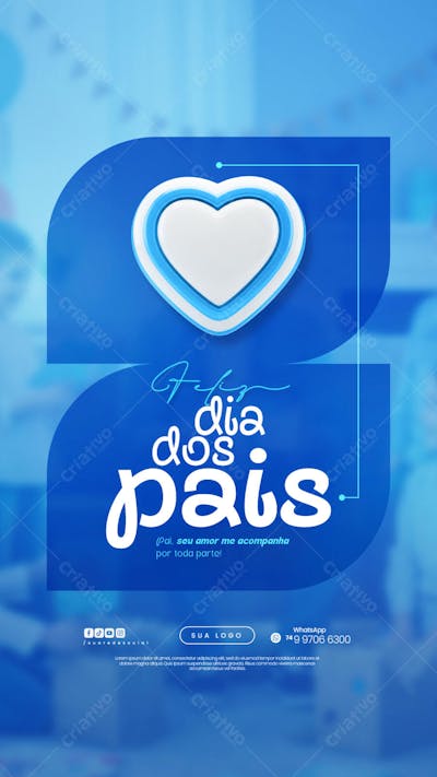 Dia dos Pais Agosto Pai - Flyer Social Media PSD Editável (10)