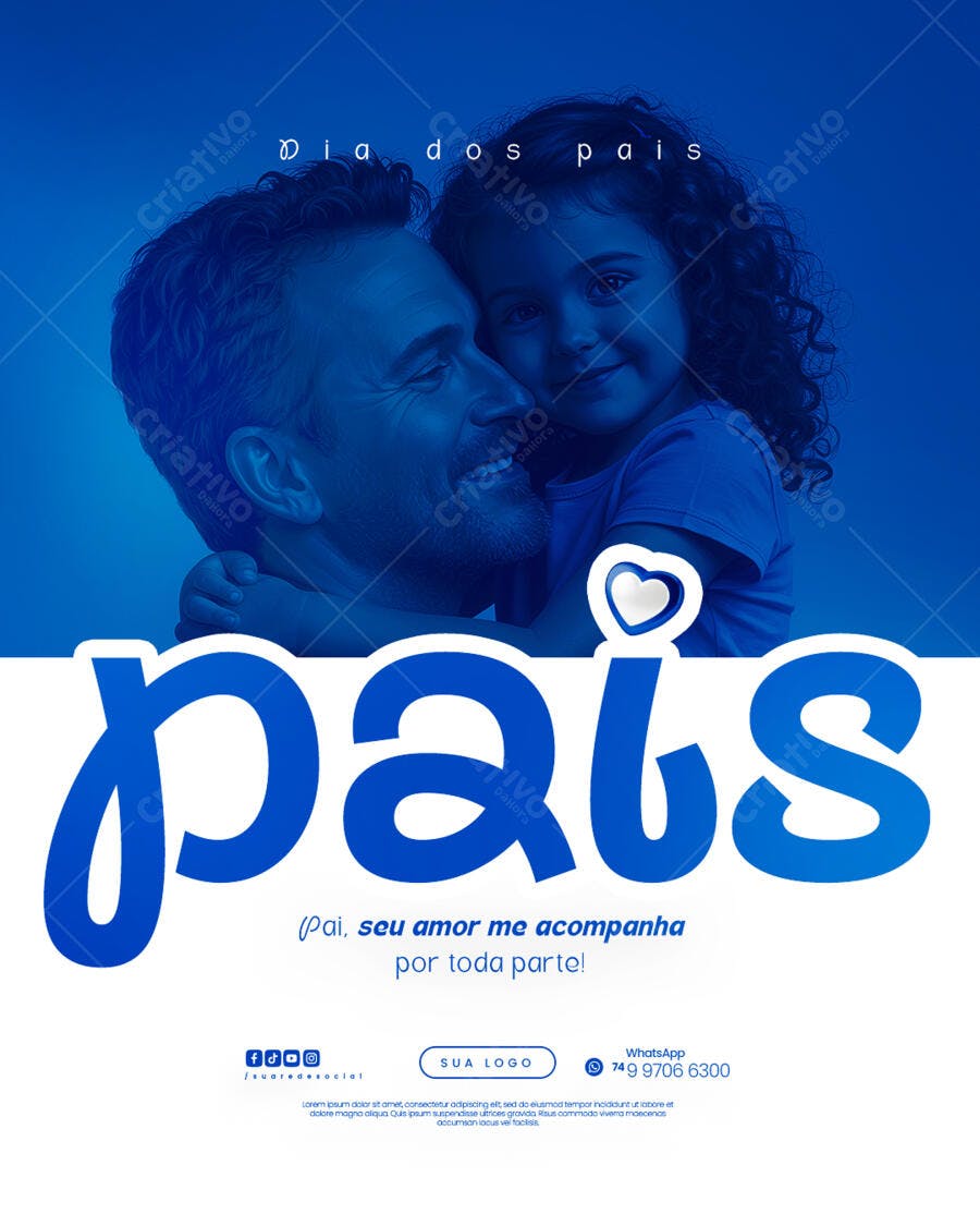 Flyer Dia dos Pais PSD Editável