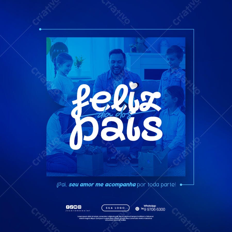 Postagem Dia dos Pais PSD Editável