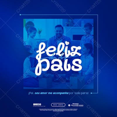 Dia dos Pais Agosto Pai - Flyer Social Media PSD Editável (21)
