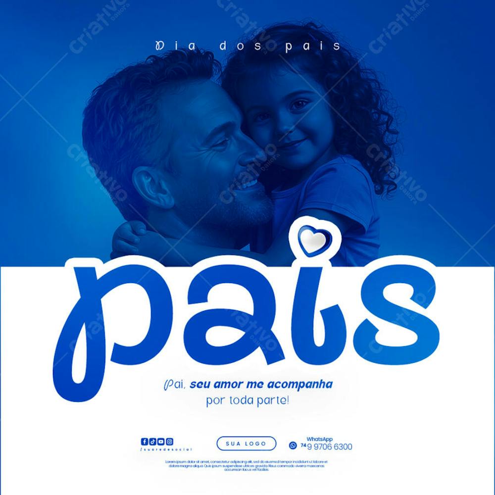 Dia dos Pais Agosto Pai - Flyer Social Media PSD Editável (25)