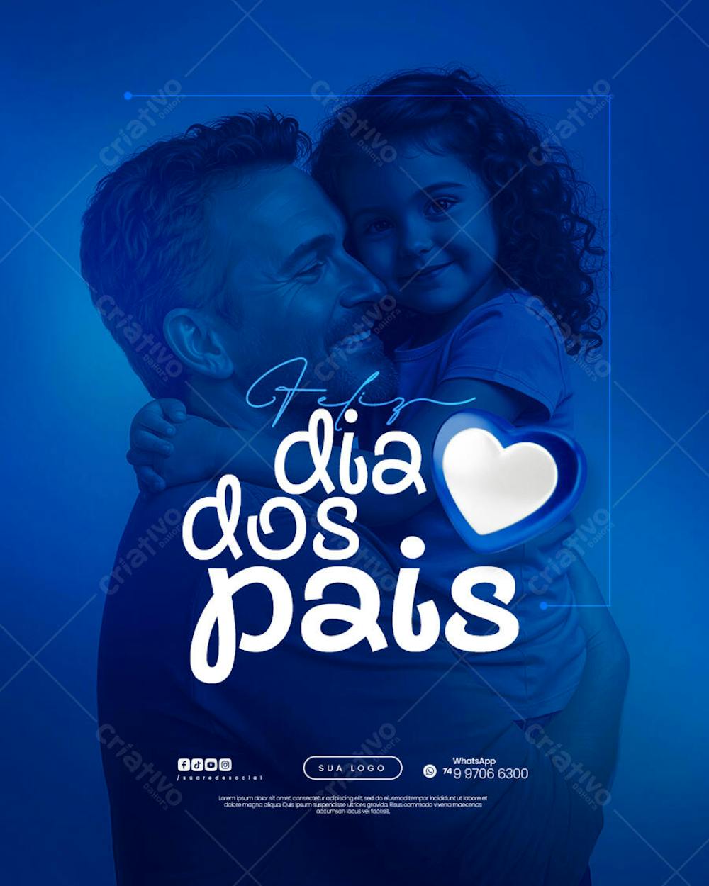 Dia dos Pais Agosto Pai - Flyer Social Media PSD Editável (17)