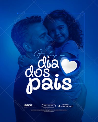 Dia dos Pais Agosto Pai - Flyer Social Media PSD Editável (17)