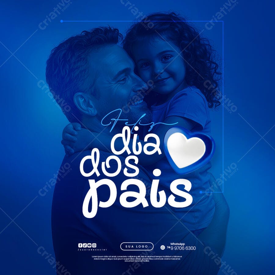 Postagem Dia dos Pais PSD Editável