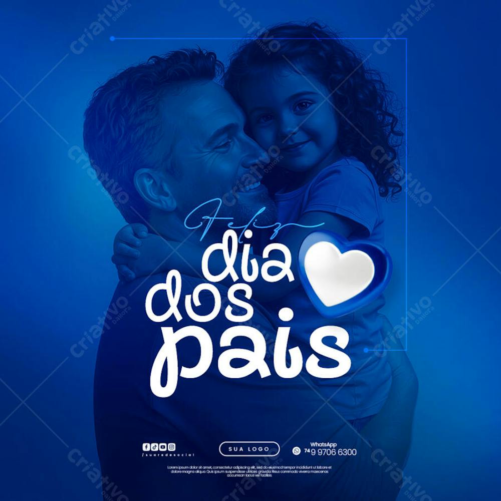Dia dos Pais Agosto Pai - Flyer Social Media PSD Editável (26)
