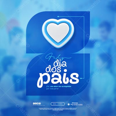 Dia dos Pais Agosto Pai - Flyer Social Media PSD Editável (30)