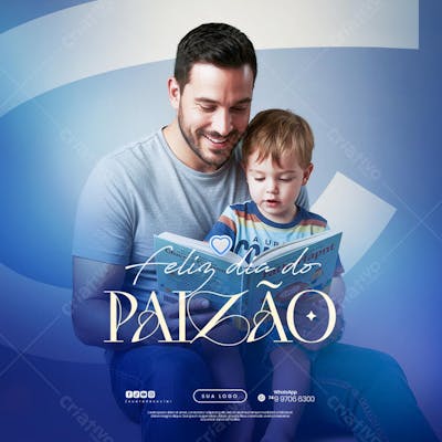Dia dos Pais Agosto Pai - Flyer Social Media PSD Editável (28)