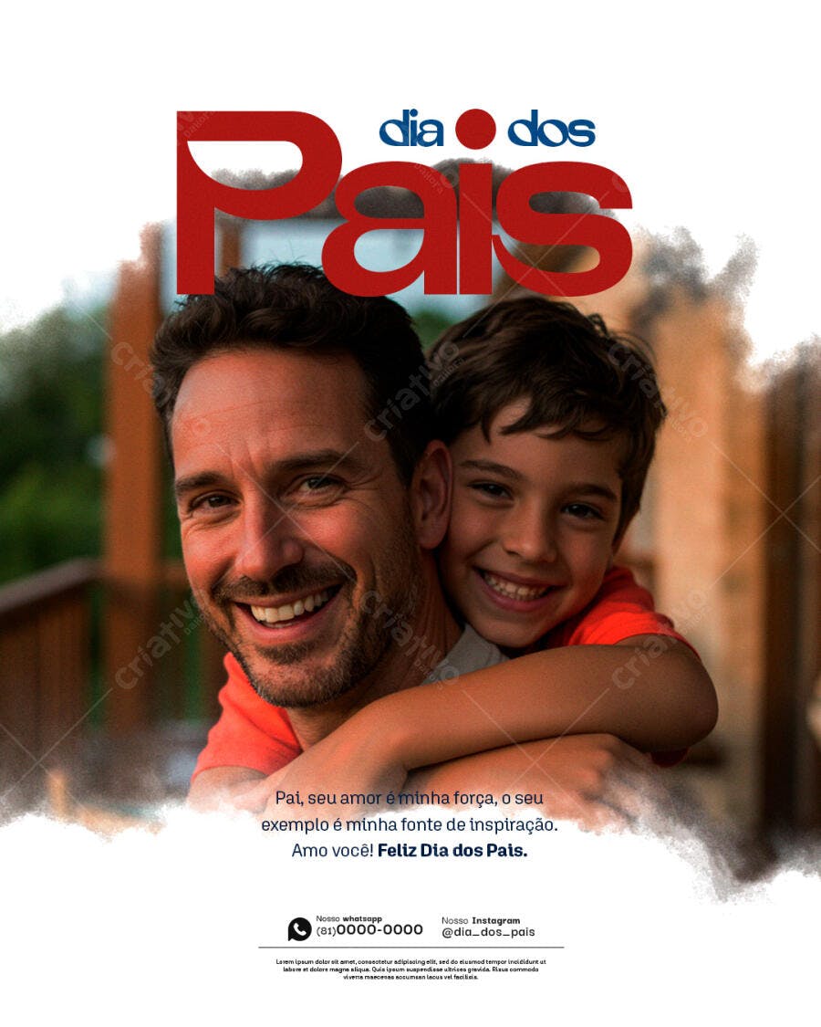 Postagem Dia dos Pais PSD Editável