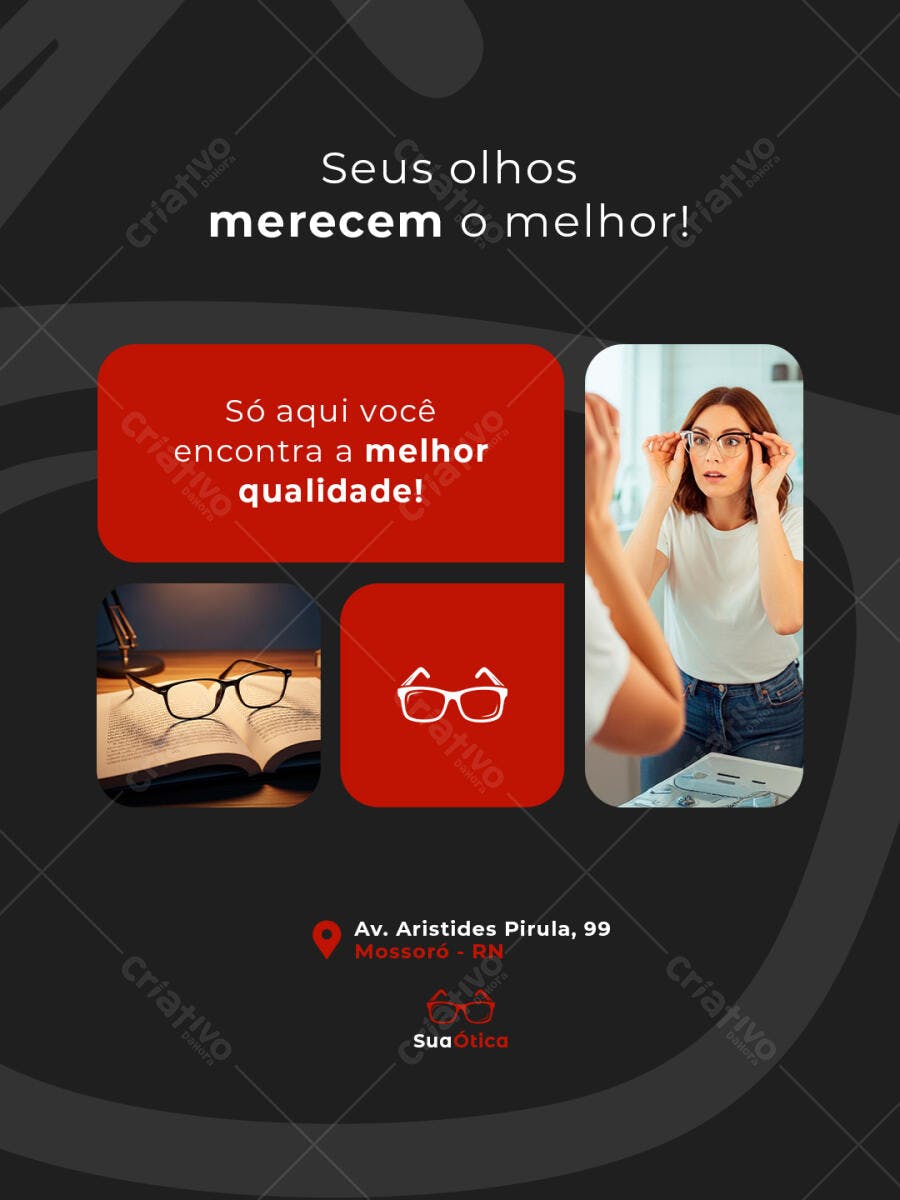 Post para Ótica PSD Editável