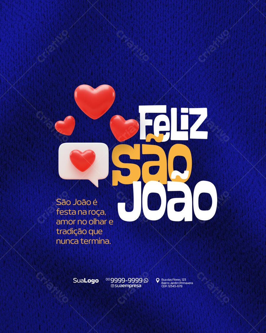 Post para Festa Junina PSD Editável