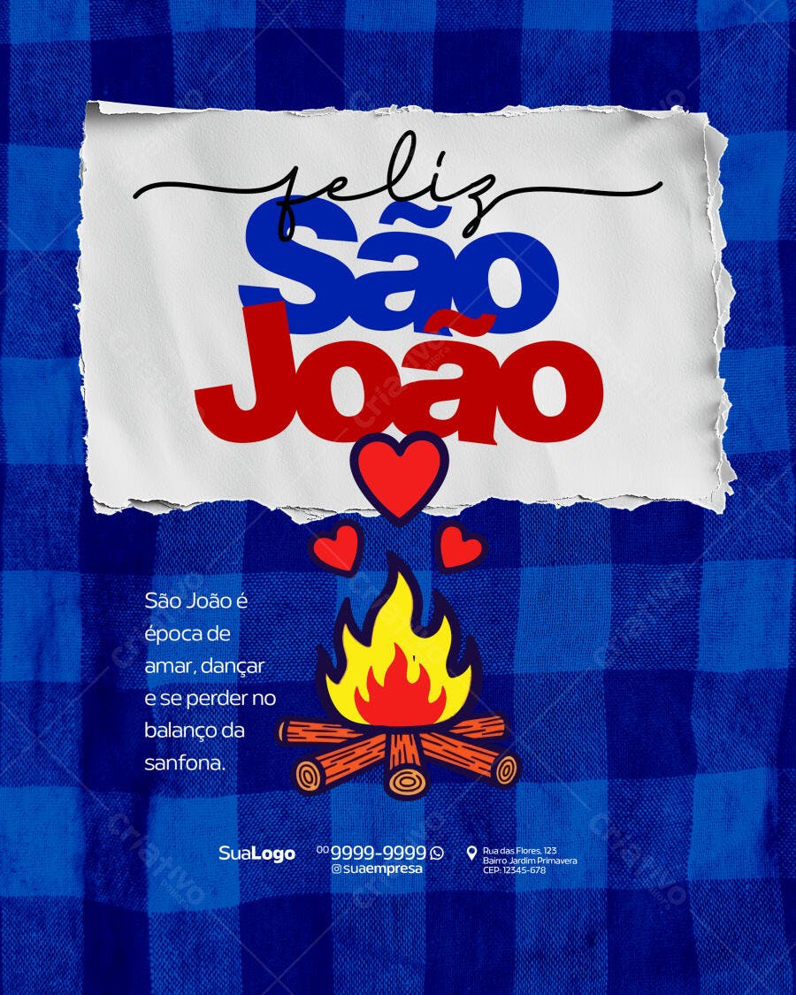 Flyer para Festa Junina PSD Editável