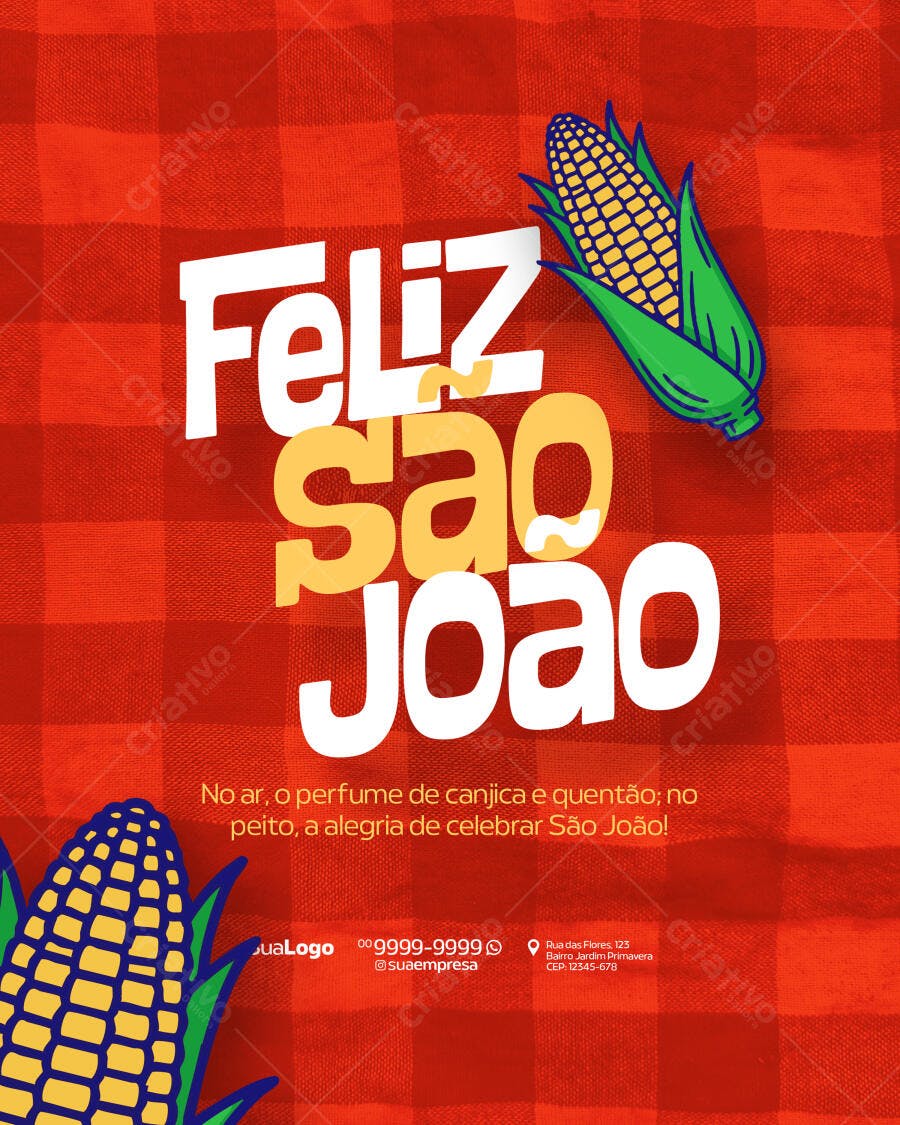 Flyer para Festa Junina PSD Editável