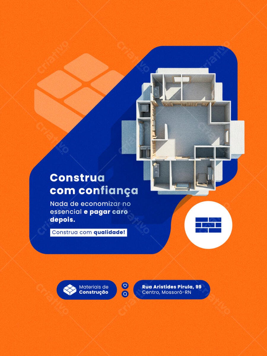 Planta Baixa Moderna para Imóveis PSD Editável