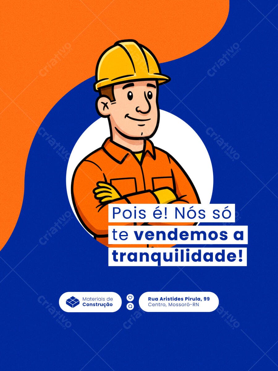 Imagem Publicitária Construção Civil PSD Editável