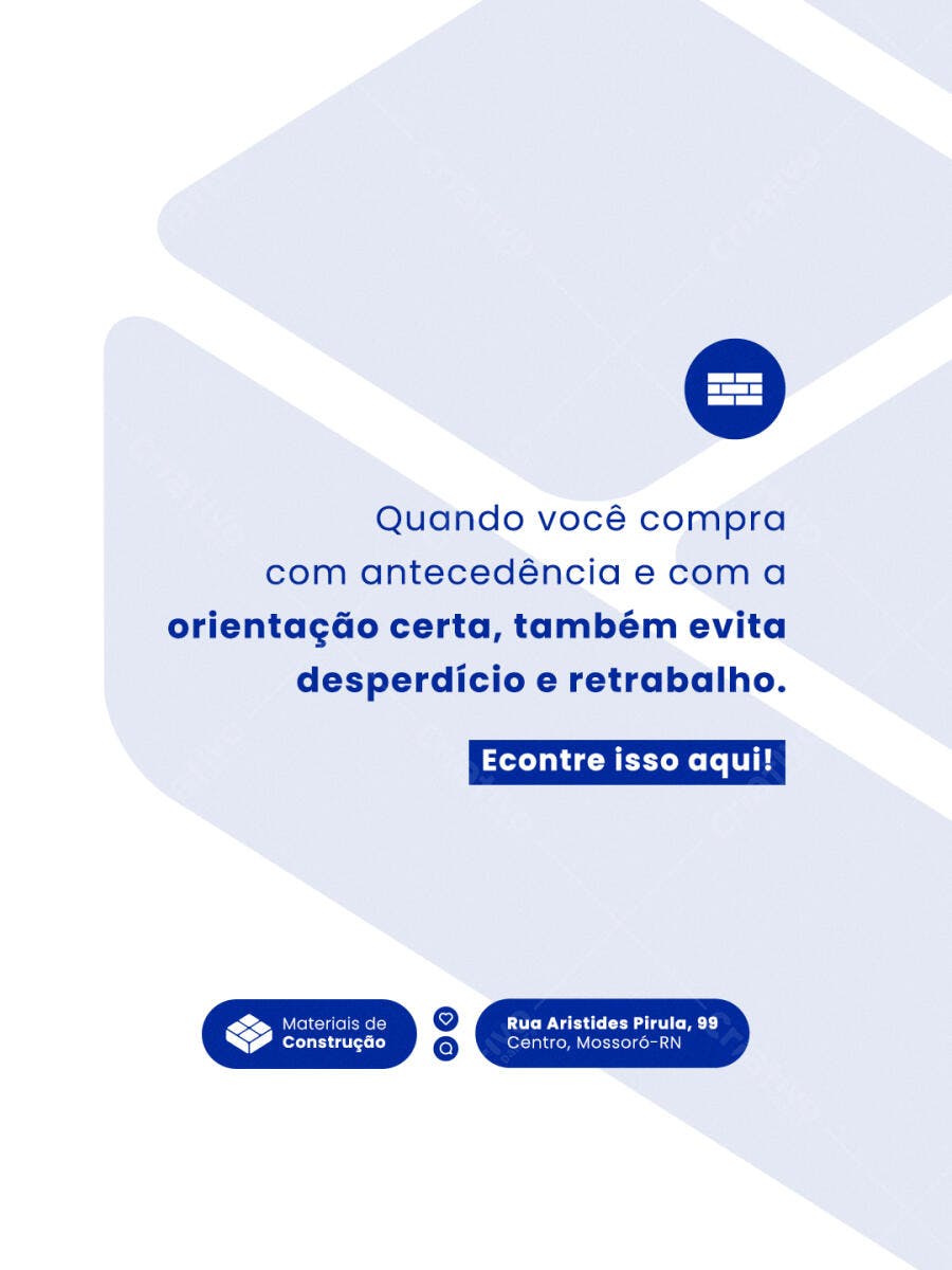 Post para Materiais de Construção PSD Editável