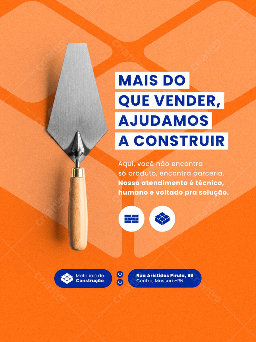 Flyer para Loja de Materiais de Construção PSD Editável
