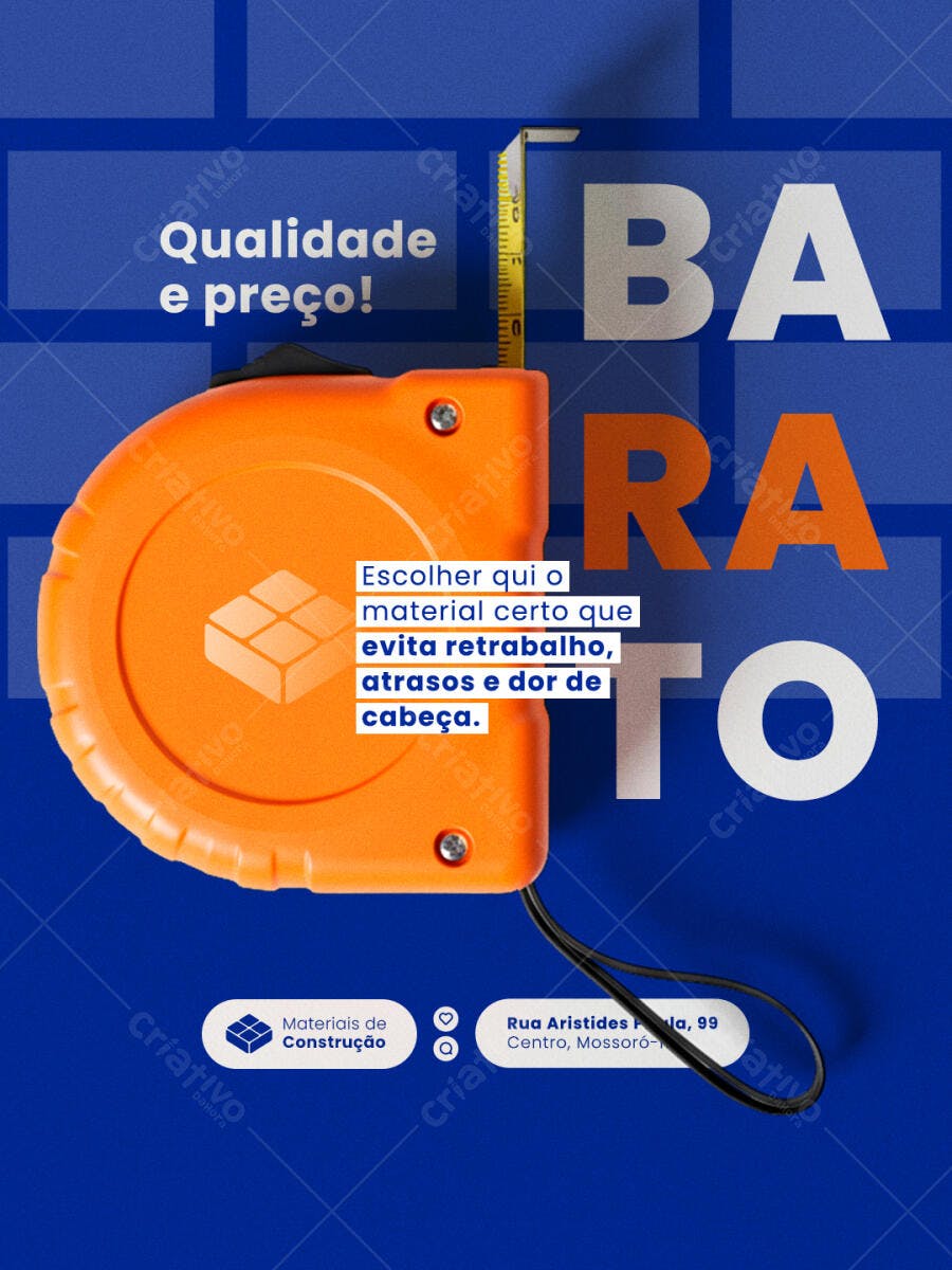 Flyer para Materiais de Construção PSD Editável