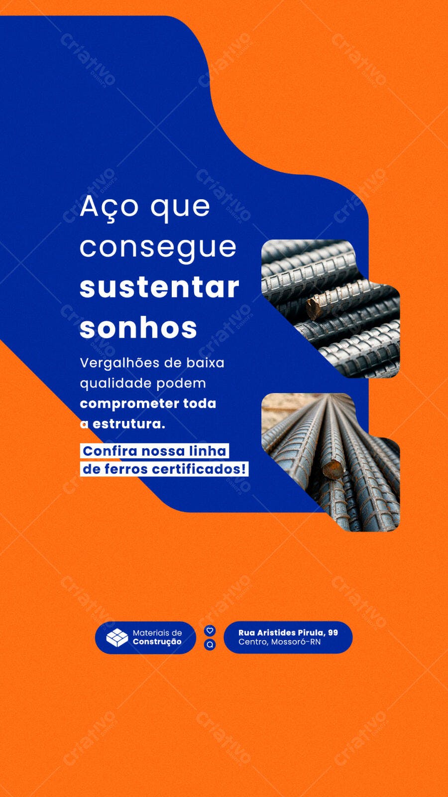 Postagem Materiais de Construção PSD Editável