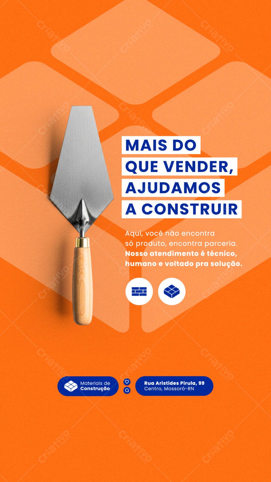 Flyer para Materiais de Construção PSD Editável