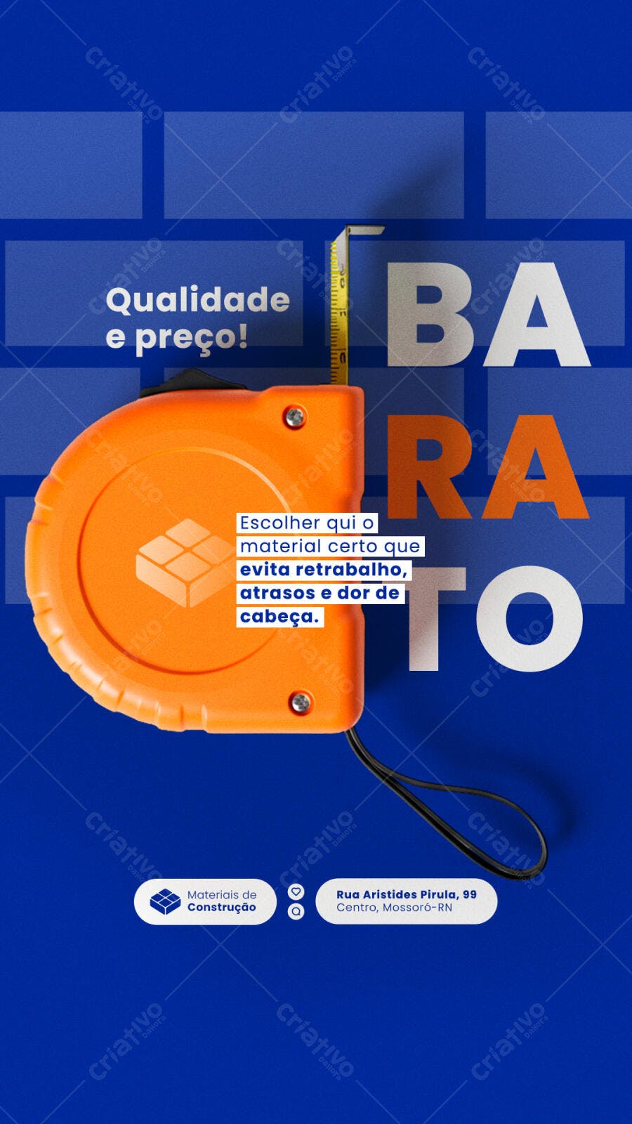 Flyer para Materiais de Construção PSD Editável