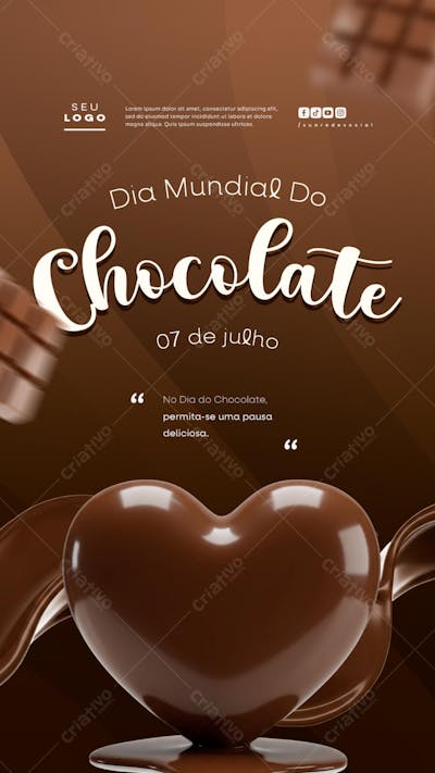 Dia Mundial do Chocolate 7 de Julho social media post (2)