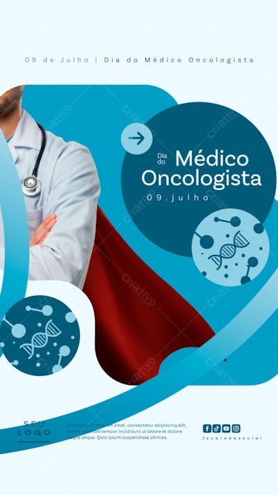 Dia do Médico Oncologista 09 de julho social media post story editável (5)