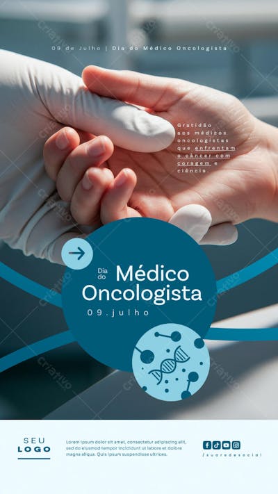 Dia do Médico Oncologista 09 de julho social media post story editável (2)
